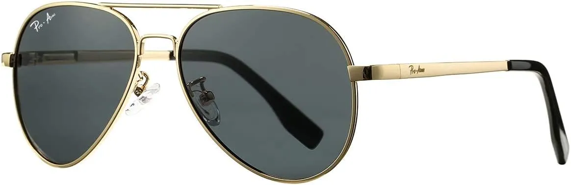 Pro Acme Kids Aviator Sunglasses for Boys Girls, Polarized Small Face for Youth Juniors Age 3-18, with Two Sizes 50MM 52MM