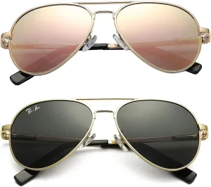 Pro Acme Kids Aviator Sunglasses for Boys Girls, Polarized Small Face for Youth Juniors Age 3-18, with Two Sizes 50MM 52MM