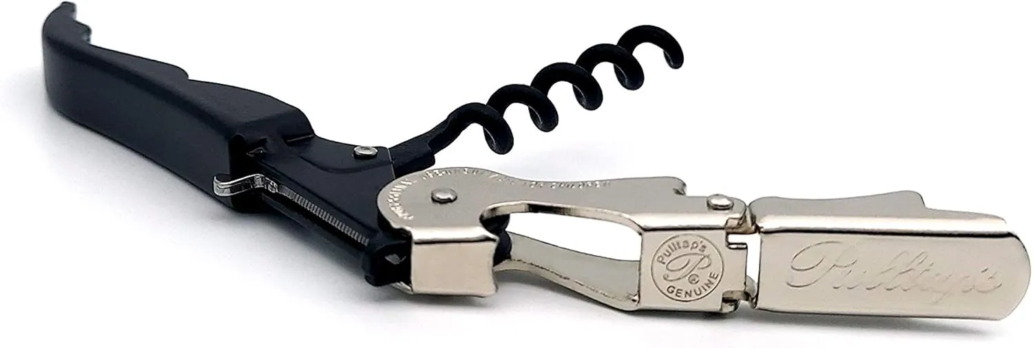 Pulltap's Genuine Slider 900 Corkscrew Wine Key Bottle Opener (Negro - Black)