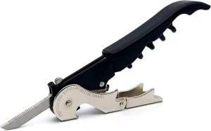 Pulltap's Genuine Slider 900 Corkscrew Wine Key Bottle Opener (Negro - Black)