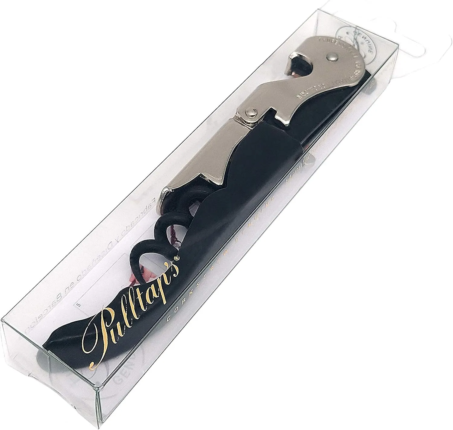 Pulltap's Genuine Slider 900 Corkscrew Wine Key Bottle Opener (Negro - Black)