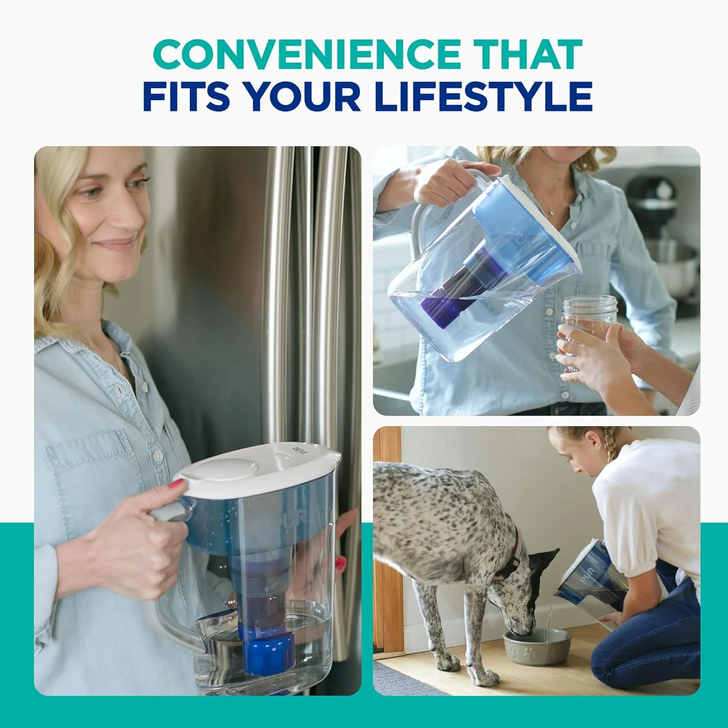 PUR PLUS 7-Cup Water Filter Pitcher with 1 Lead-Reducing PUR Plus Filter, Dishwasher Safe, Powerful Filtration, Filter Change Indicator Light, White, PPT711W