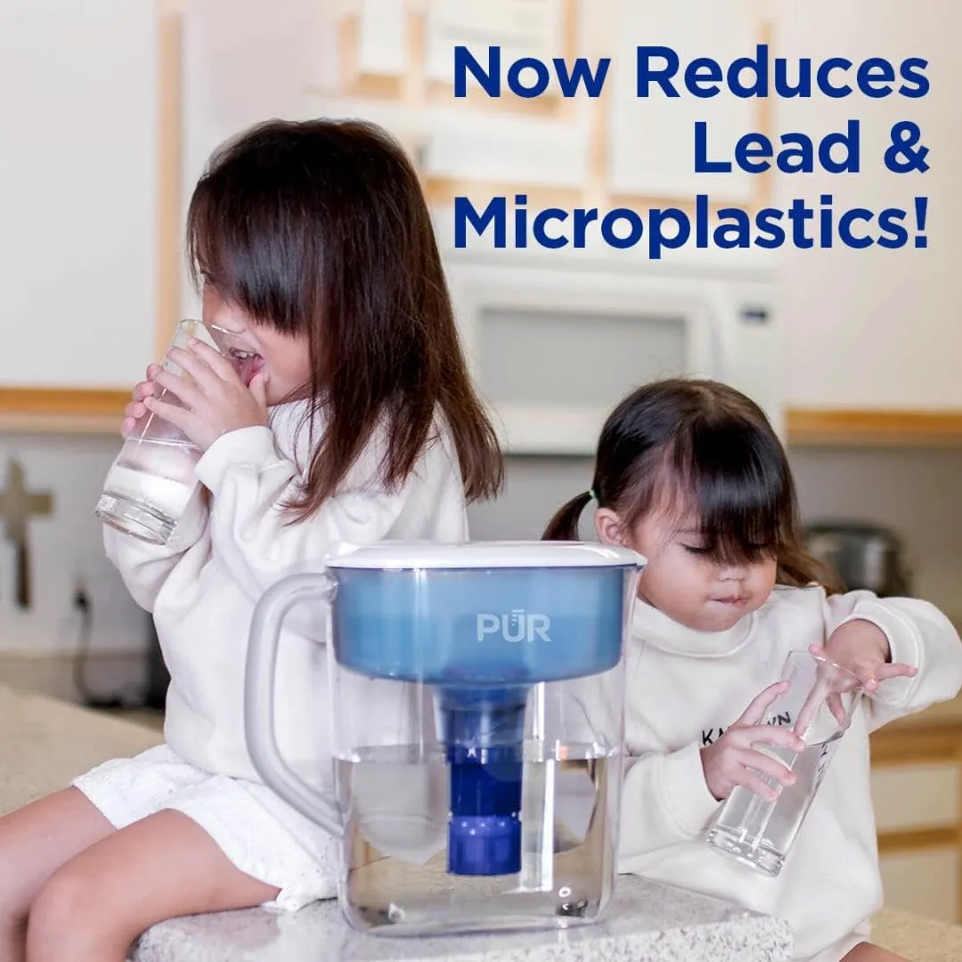 PUR PLUS Lead Reducing Water Pitcher and Dispenser Replacement Filter, Value Pack, 6-month Supply, Compatible with all PUR Pitchers and Dispensers, Blue, 3 Count, PPF951K3