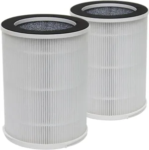 PUREBURG Replacement Filters Compatible with SilverOnyx KJ100F-Q01 KJ100F-Q02 (3-Speed,Portable with Strap) Air Purifier,2-Pack H13 HEPA 3-Stage Filtration Activated carbon