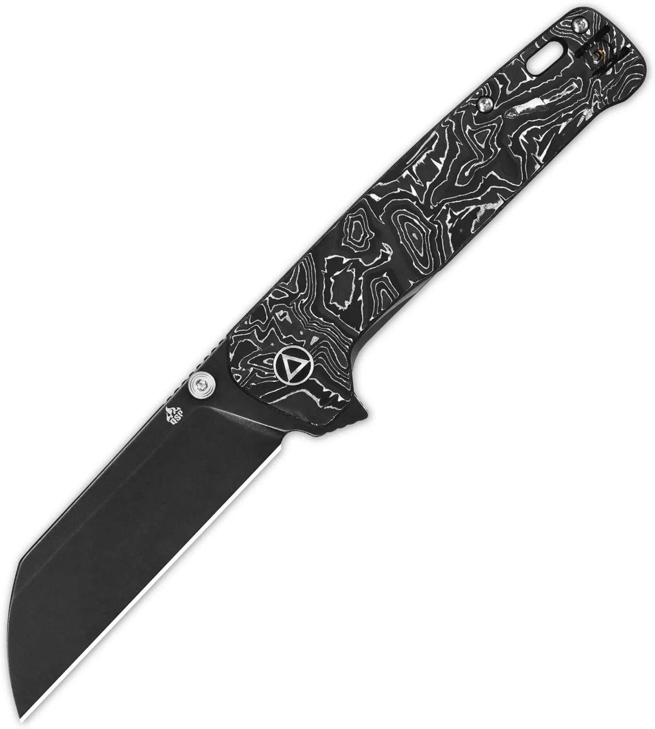 QSP KNIFE PENGUIN XL POCKET KNIFE, CPM20CV BLADE with FLIPPER OPENING, DIFFERENT COLOR TITANIUM HANDLE OPTIONS