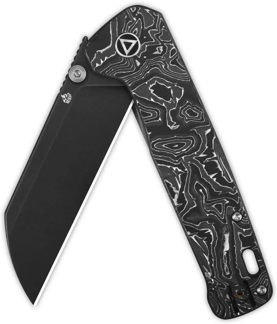 QSP KNIFE PENGUIN XL POCKET KNIFE, CPM20CV BLADE with FLIPPER OPENING, DIFFERENT COLOR TITANIUM HANDLE OPTIONS