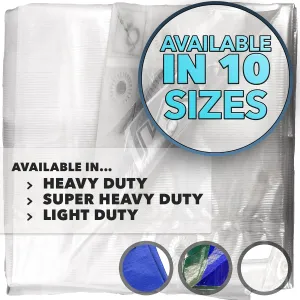 QUEEN OF TARPS Waterproof Heavy Duty 8x10 Tarp, 120 GSM 12 MIL, UV/Tear Resistant for Camping, Outdoor Furniture, Car, Tents, Painting, Firewood Protection