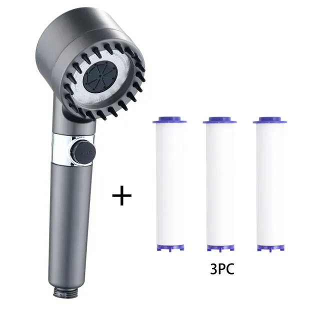 "Innovative High Pressure Showerhead with 3 Modes and Portable Filter for Rainfall Experience in the Bathroom"