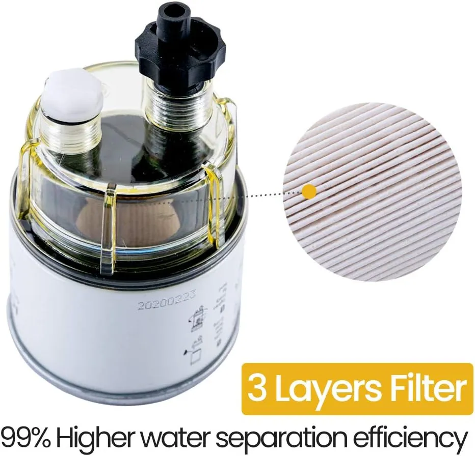 R12T Fuel Filter/Water Separator Replacement Spin-on Filter and Water Collection Bowl - Replaces S3240, 120AT, 18-7987 NPT, ZG1/4-19