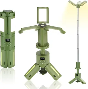 Rechargeable Camping Light 14000mAh, Telescoping Light Camping Lantern 6000LM, Waterproof, Camping Essentials, Dimmable, Magnetic Base, Foldable Stand for Outdoor, Emergency, Hiking, Car Repair