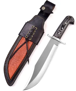 REG-109 Handmade D2 Steel 15.25 Inches Bowie Knife - Solid Engineered Wood Handle