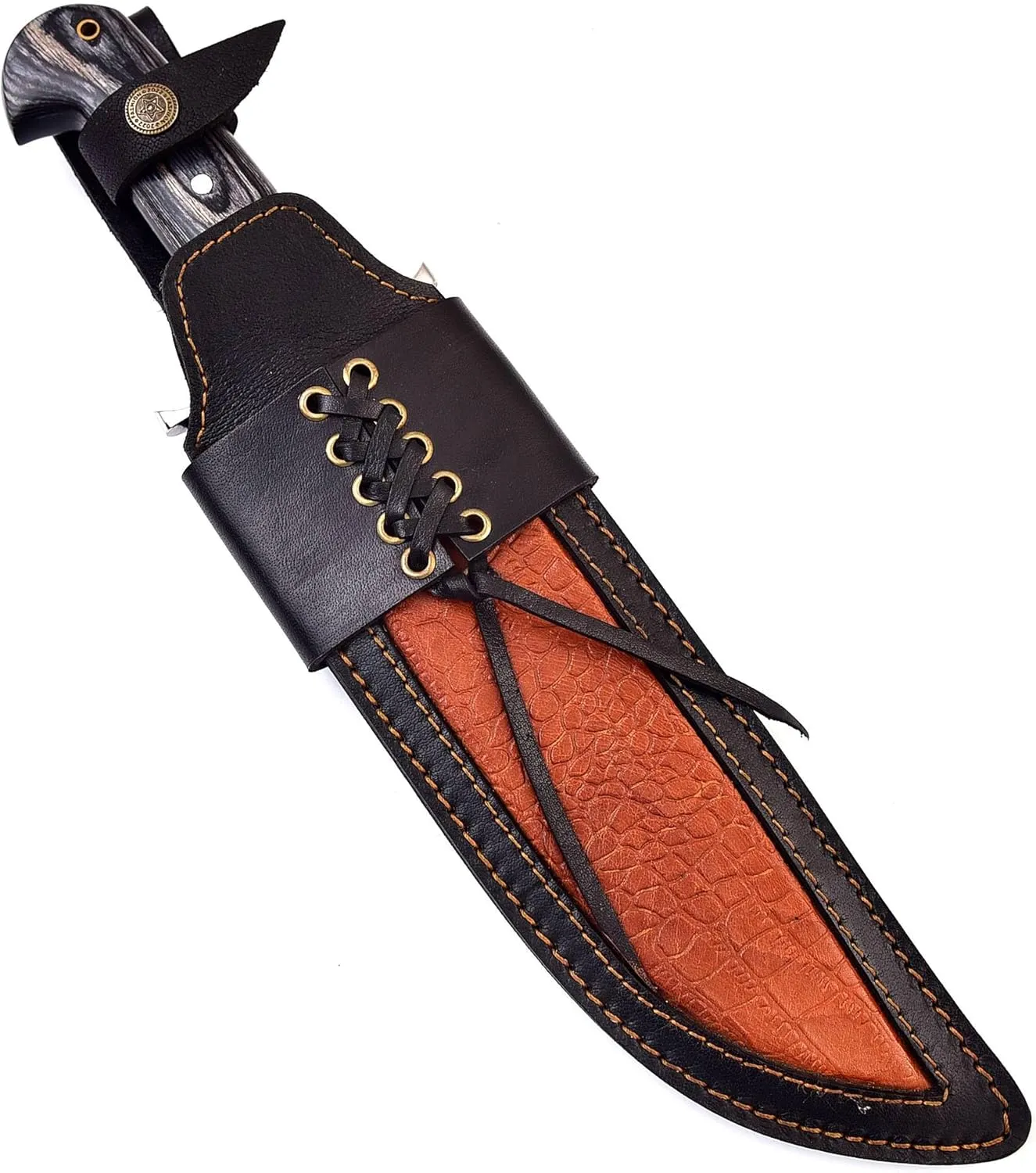 REG-109 Handmade D2 Steel 15.25 Inches Bowie Knife - Solid Engineered Wood Handle