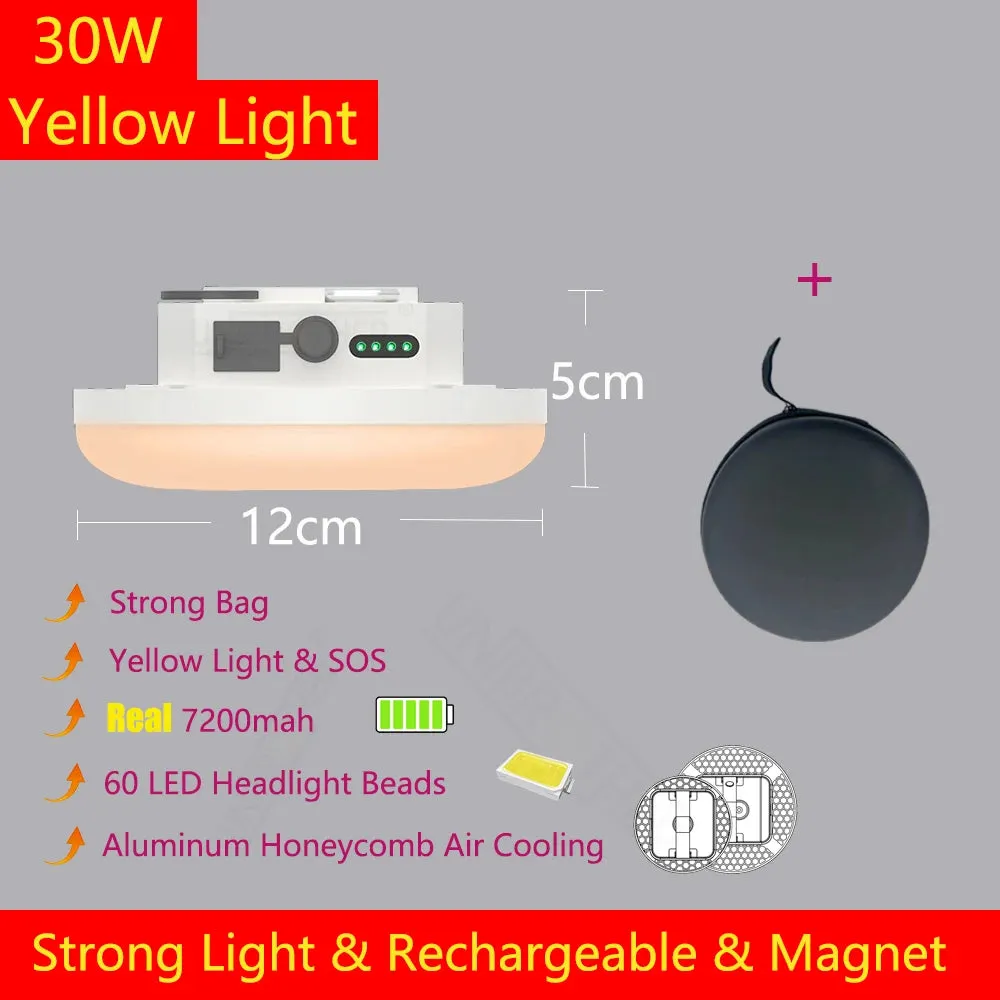 Remote Control Rechargeable LED Magnet Camping Lantern - 13500mAh Powerful Portable Flashlight, Fishing Light, Floodlight, and Tent Lamp