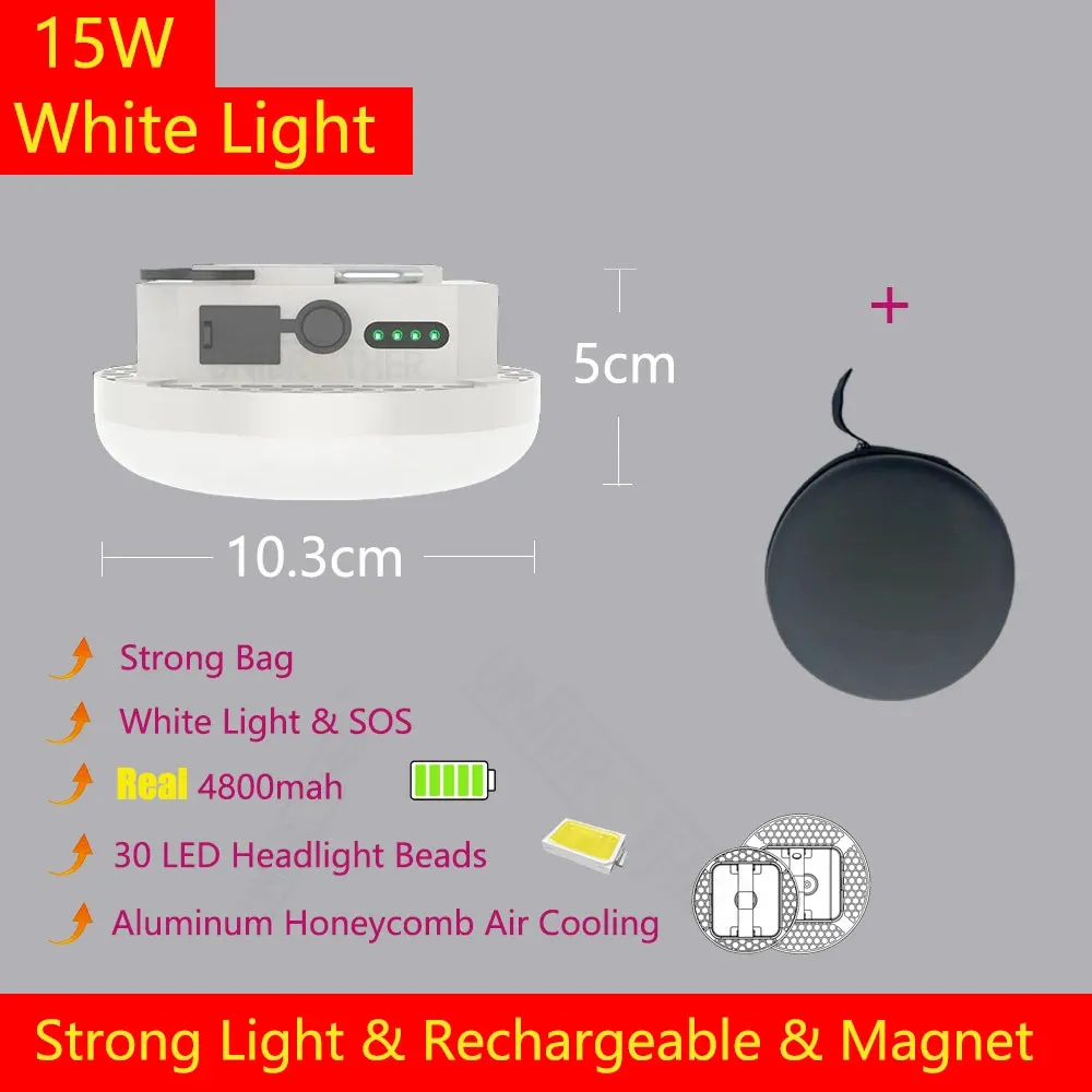 Remote Control Rechargeable LED Magnet Camping Lantern - 13500mAh Powerful Portable Flashlight, Fishing Light, Floodlight, and Tent Lamp