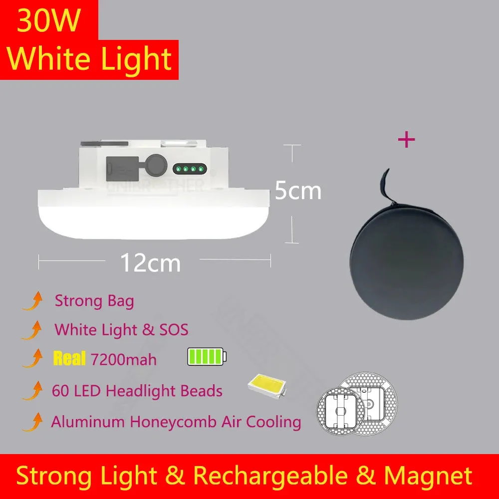 Remote Control Rechargeable LED Magnet Camping Lantern - 13500mAh Powerful Portable Flashlight, Fishing Light, Floodlight, and Tent Lamp