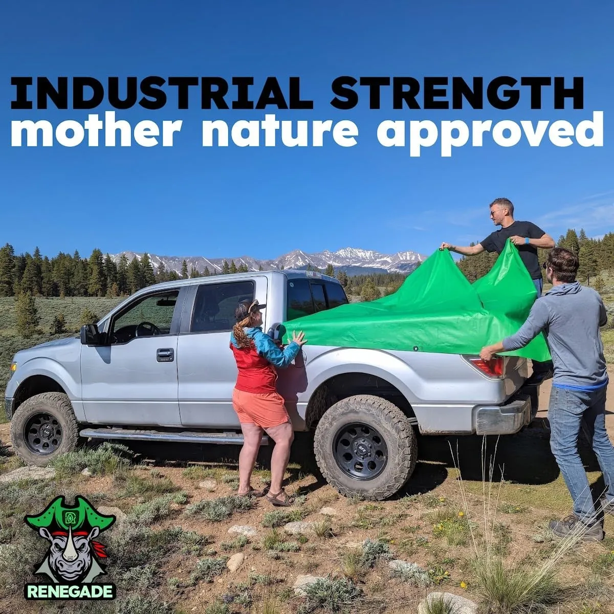 RENEGADE Industrial Strength Tarp | 12’ x 9’ | PFAS & PVC Free | Rip, Tear, UV & Waterproof | Ultra Tough Weather Protective Cover | Construction Agriculture Home Garden Patio Camping Boat Outdoor
