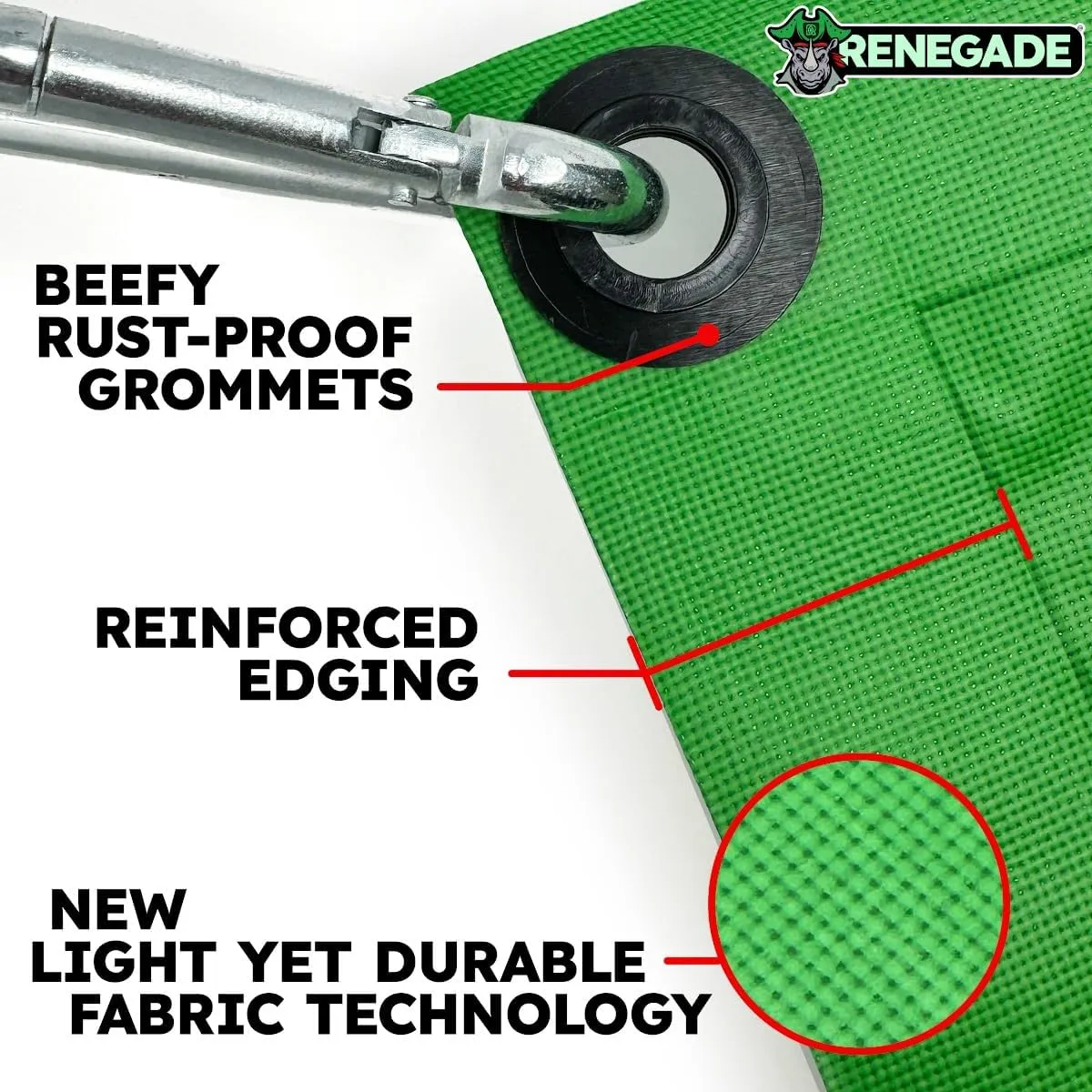 RENEGADE Industrial Strength Tarp | 12’ x 9’ | PFAS & PVC Free | Rip, Tear, UV & Waterproof | Ultra Tough Weather Protective Cover | Construction Agriculture Home Garden Patio Camping Boat Outdoor