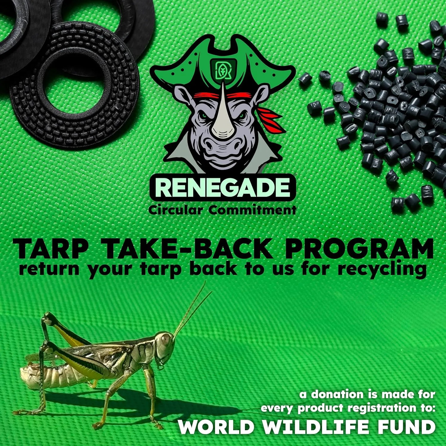 RENEGADE Industrial Strength Tarp | 12’ x 9’ | PFAS & PVC Free | Rip, Tear, UV & Waterproof | Ultra Tough Weather Protective Cover | Construction Agriculture Home Garden Patio Camping Boat Outdoor