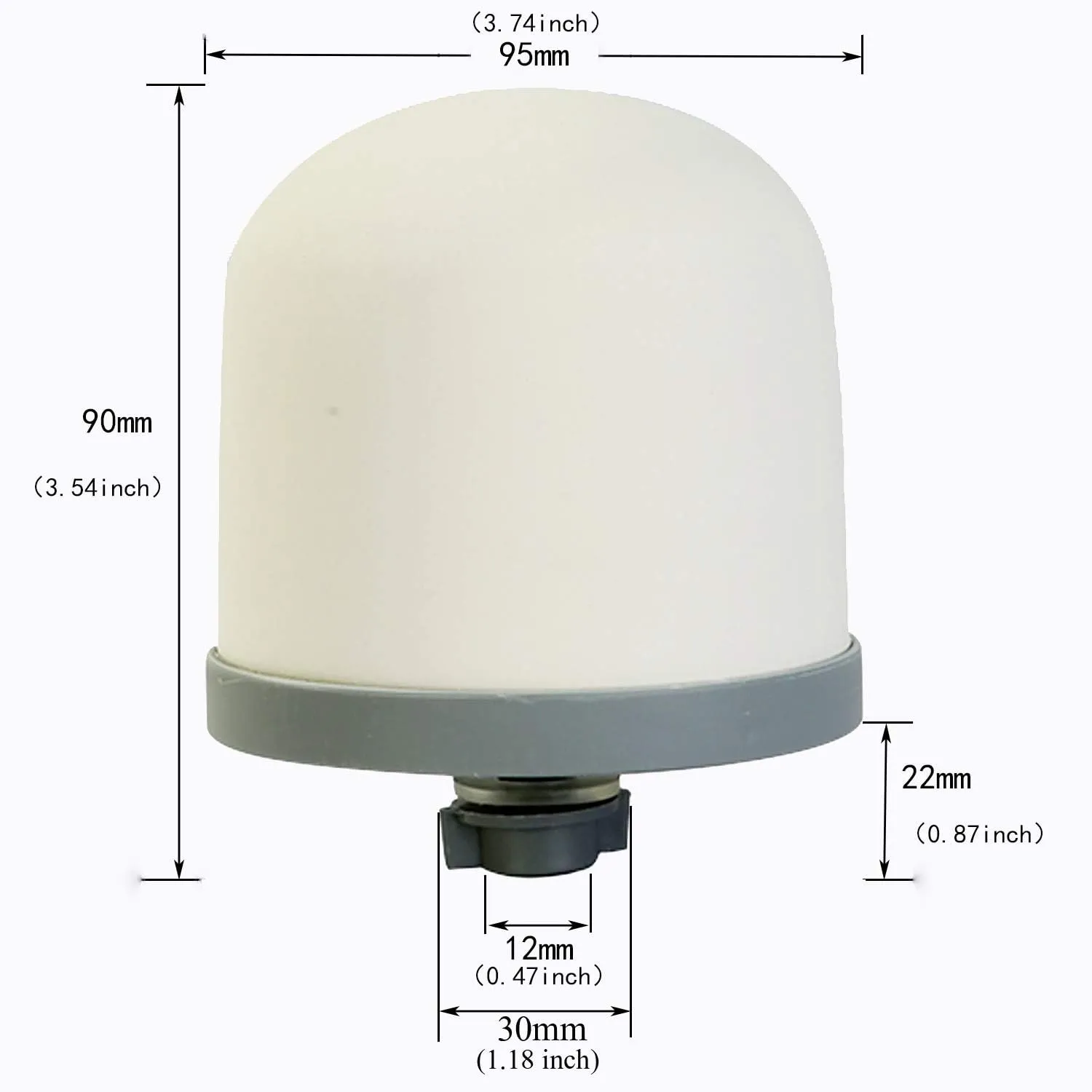 Replacement Ceramic Dome Water Filter and Faucet Kit for Countertop,Household Water Bucket, Water Cooler Filtration Systems Water Pitcher (2 Dome Filters & 2 White Taps)
