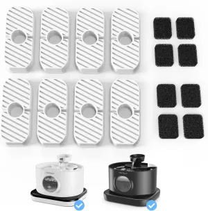 Replacement Filters for Wireless Cat Water Fountain SSPF-V04, 2.8L/95oz Automatic Pet Water Fountain Replacement Filters (8 Pack)