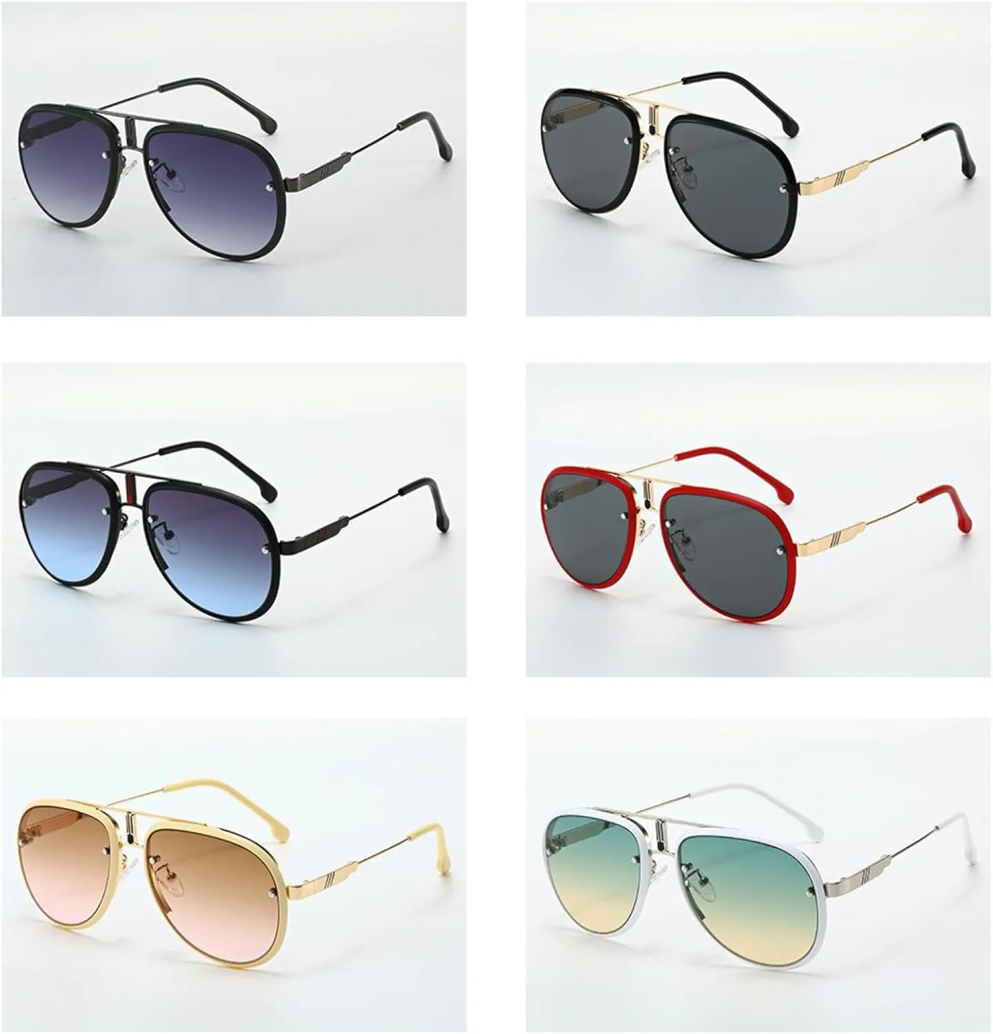 Retro Oval Metal for Women Men Luxury Fashion Female Sun Glasses Punk Unisex Stylish Shades Uv400