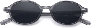 Retro Oval Sunglasses for Women Men, Trendy Polarized 90s TR Lightweight Narrow Frame Shades UV Protection Sun Glasses