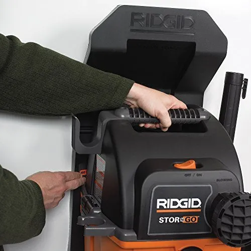 RIDGID Wet Dry Vacs VAC5000 Portable Wall Mount Wet Dry Vacuum Cleaner for Shop or Garage, 5-Gallon, 5.0 Peak Horsepower, Small Shop Vacuum Cleaner for Garage or Home