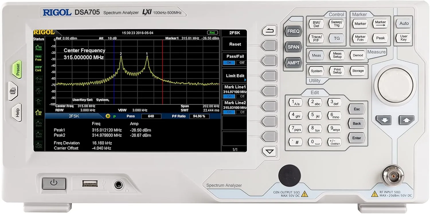 Rigol DSA705 Spectrum Analyser 500MHz
