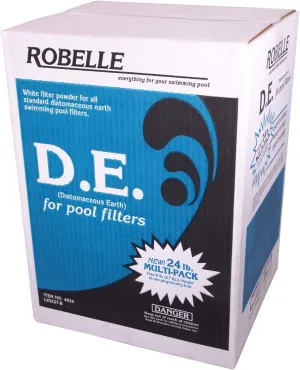 Robelle 24-Pounds Premium D.E. for Pool Filters, Diatomaceous Earth DE Pool Filter Powder, Made in USA