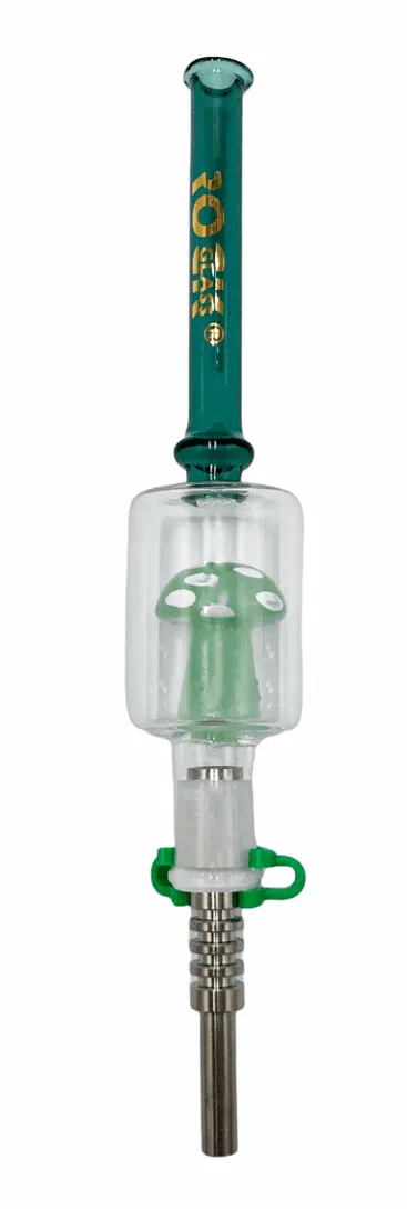 Rock Glass Mushroom Perc Dab Nectar Collector with 14mm Titanium Tip