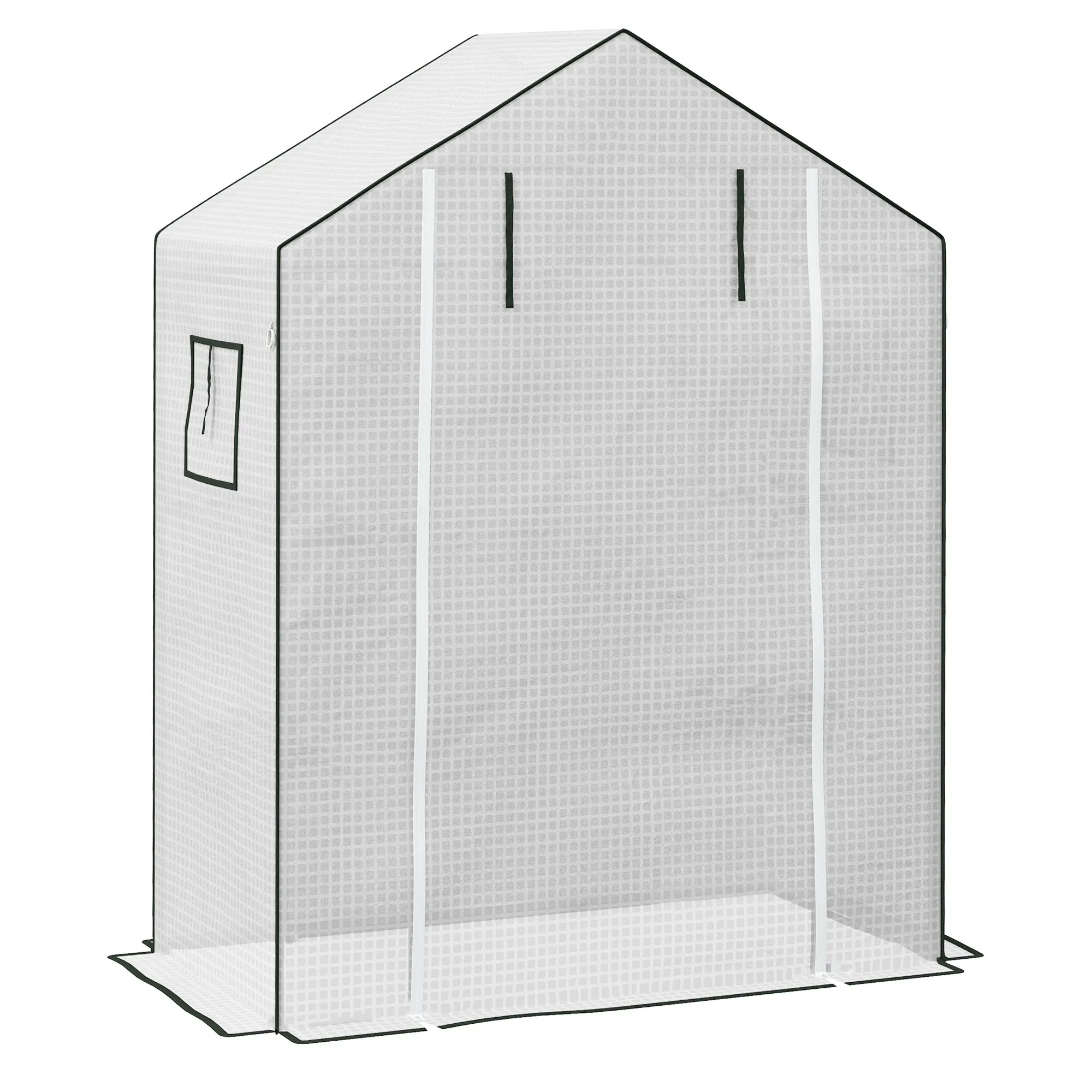 Rootz Greenhouse Film Cover - UV-Protected Replacement Tarp - Tear-Resistant Plastic - 140x73x190cm White