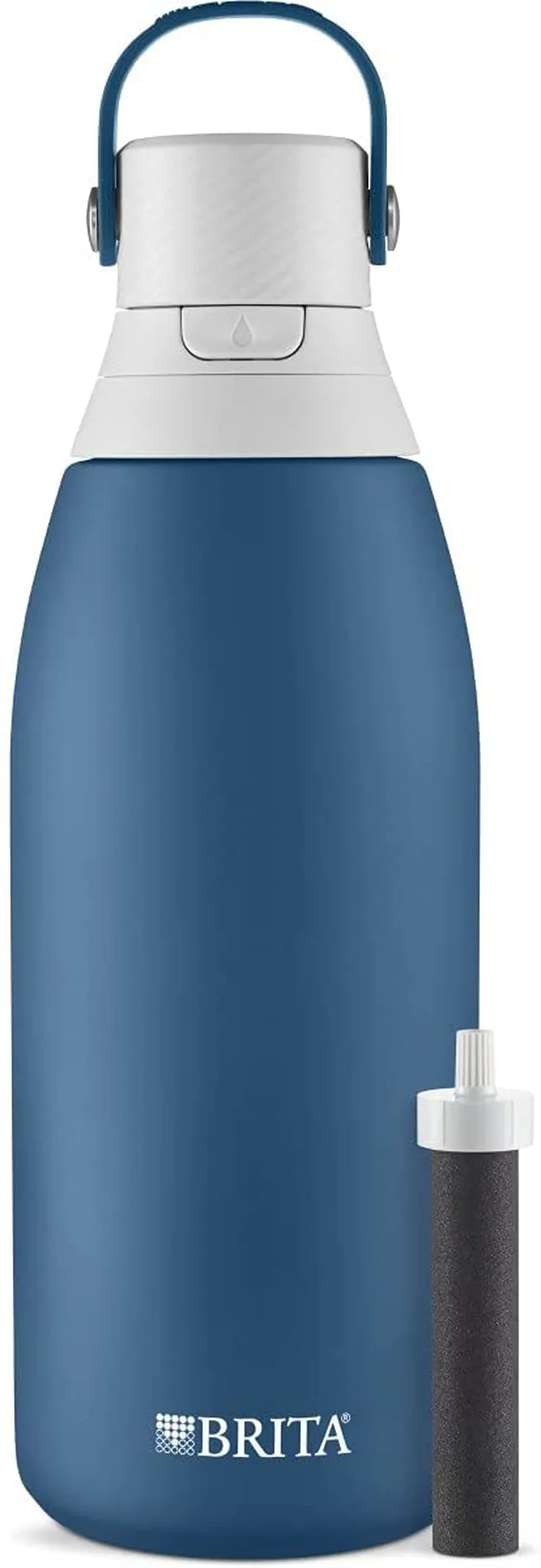 Rynx | Brita Stainless Steel Water Filter Bottle, Stainless Steel, 20 Ounce, 1 Piece