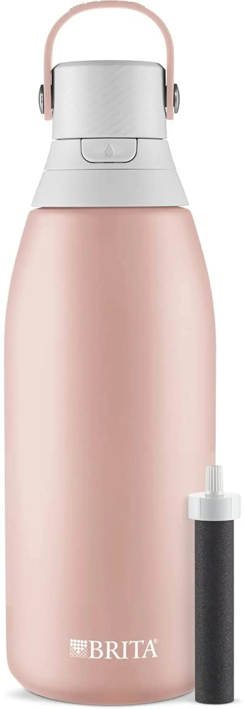 Rynx | Brita Stainless Steel Water Filter Bottle, Stainless Steel, 20 Ounce, 1 Piece