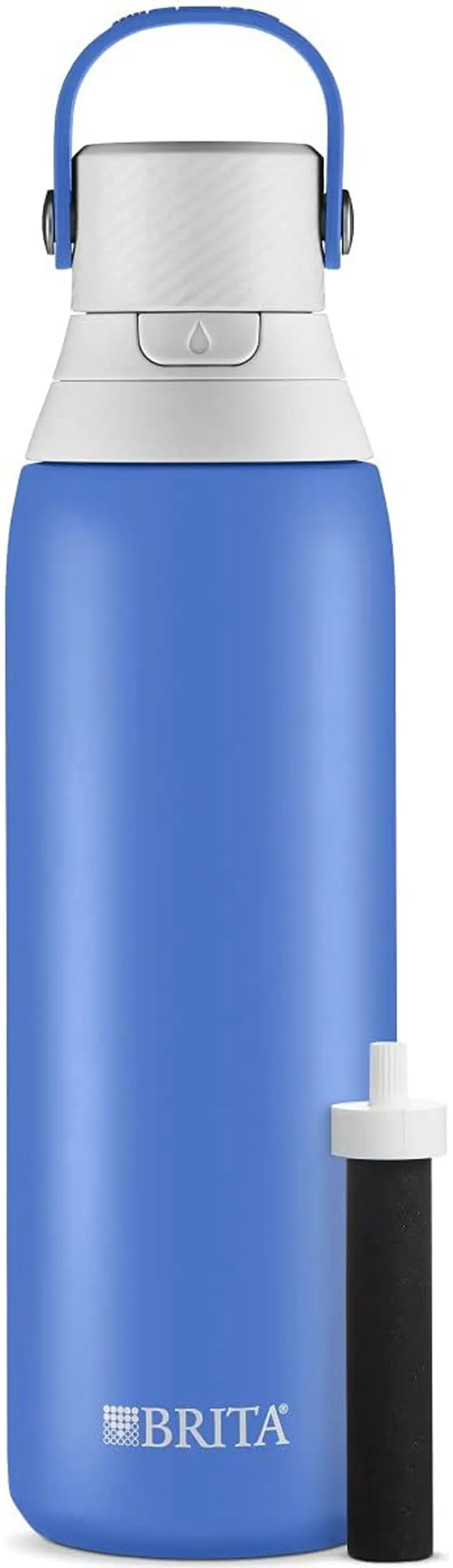Rynx | Brita Stainless Steel Water Filter Bottle, Stainless Steel, 20 Ounce, 1 Piece