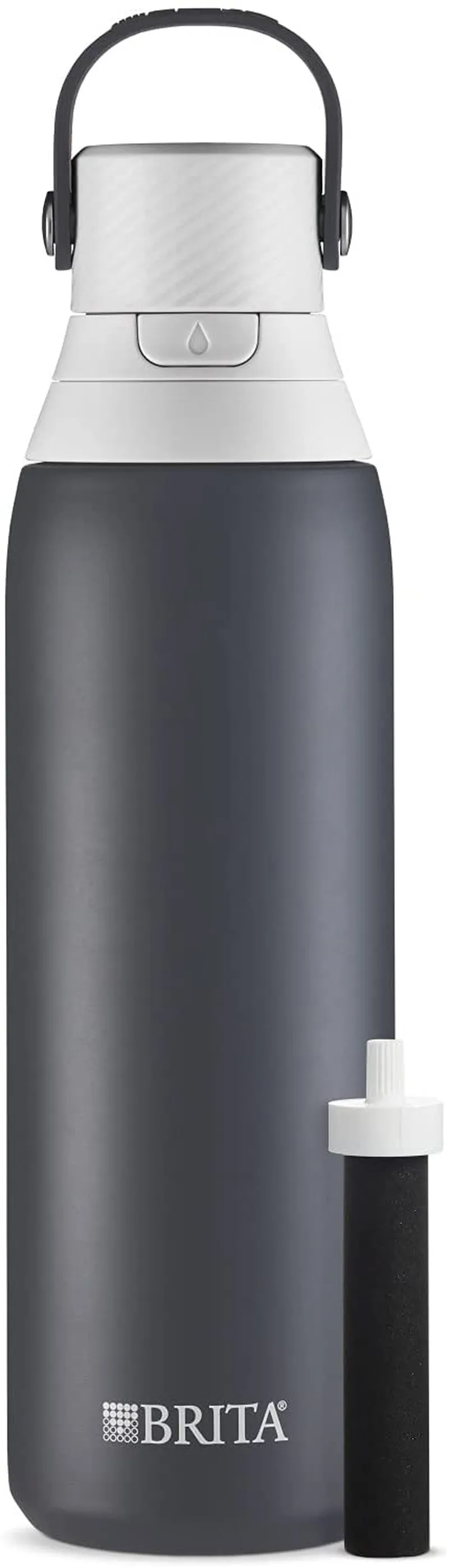 Rynx | Brita Stainless Steel Water Filter Bottle, Stainless Steel, 20 Ounce, 1 Piece