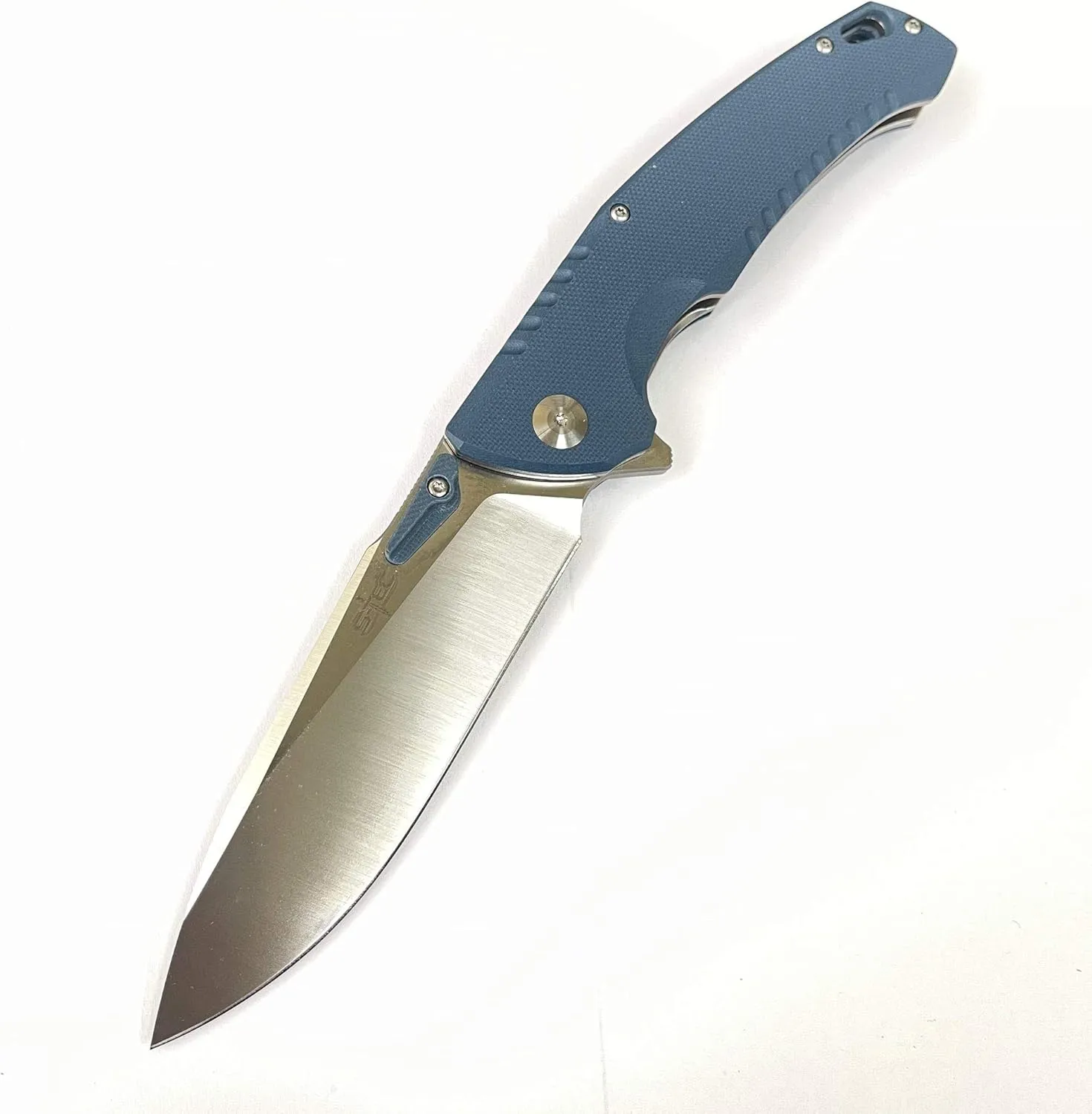 S-TEC TS011 EDC Pocket Knife, 8CR14 Stainless Steel, G10 Handle, Lanyard Hole, Hunting Outdoor Sport,