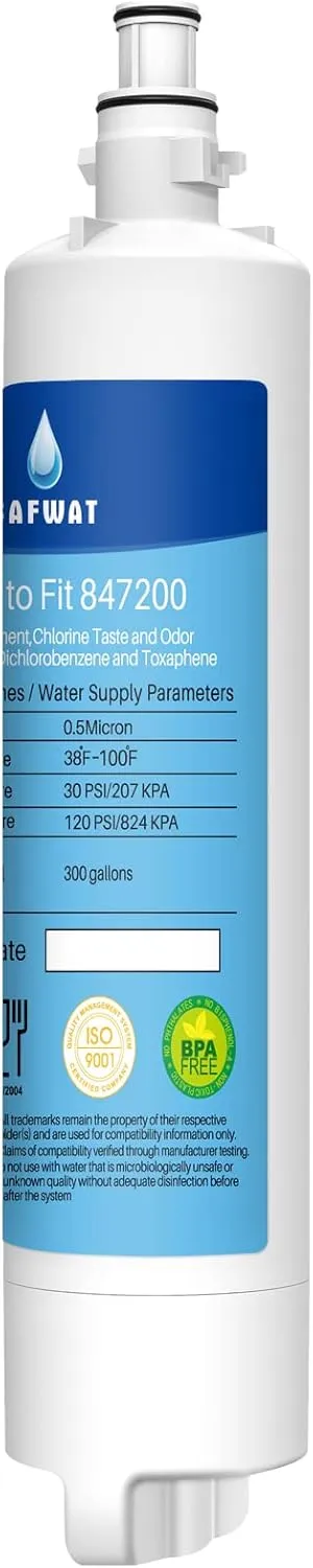 SAFWAT 847200 Replacement for Fisher & Paykel 847200 847200-2 847200-WF Refrigerator Water Filter