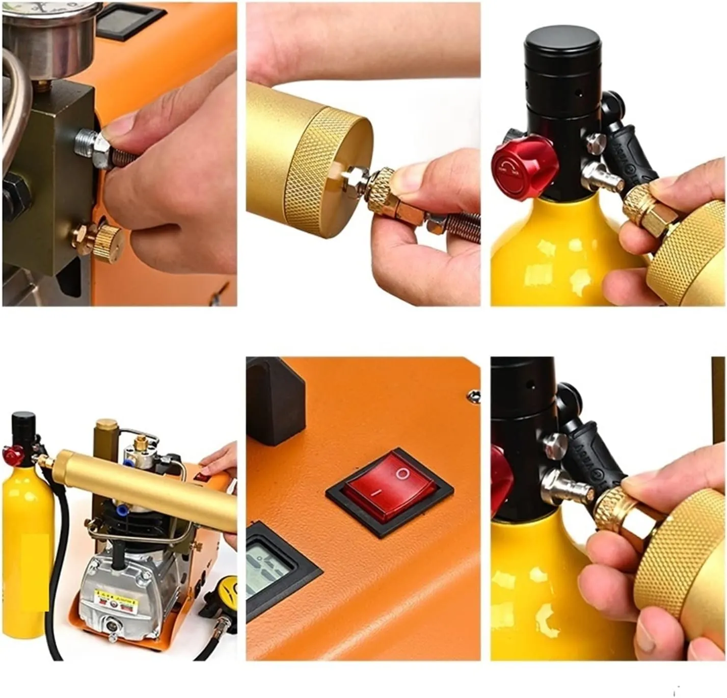 SAIC Fast and Odorless High-pressure Electric Air Pump 40Mpa Small Air Pump Special for Diving Breathing - Dive Portable Lungs, 106455613200245