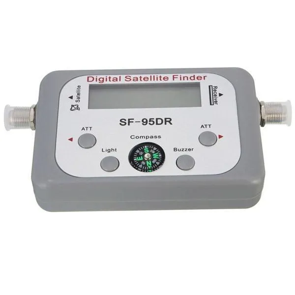 SF-95DR Digital Satellite Signal Meter Finder Dish Network Directv FTA BUZZER with Compass - Gray