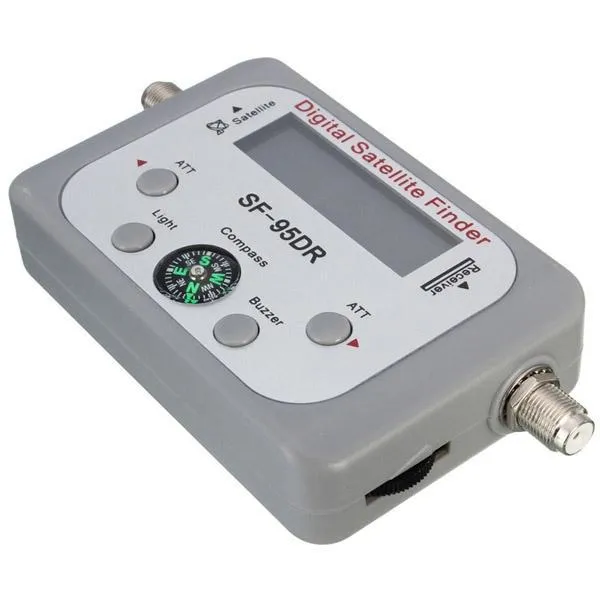 SF-95DR Digital Satellite Signal Meter Finder Dish Network Directv FTA BUZZER with Compass - Gray