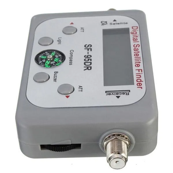 SF-95DR Digital Satellite Signal Meter Finder Dish Network Directv FTA BUZZER with Compass - Gray