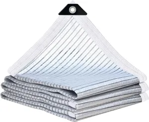Shade Cloth - 80% Garden Shade Cloth, Mesh Tarp - for Greenhouse Plants Patio, Sun Protection - for Cars Pergola Chicken Coop Dogs Outdoor, Covers with Grommets, 8 x 12 FT