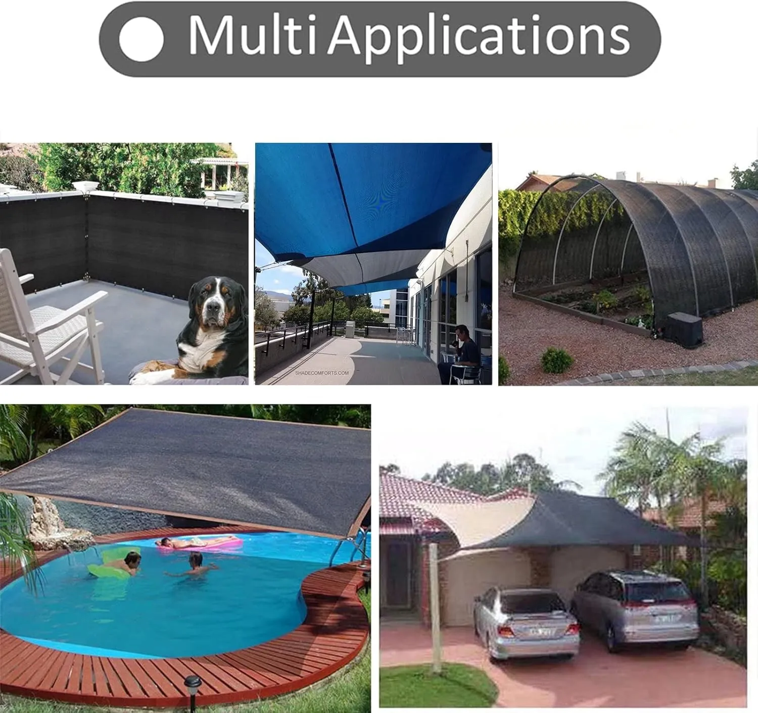 Shade Cloth for Garden Plant - 90% Sun Shade Netting 6X10FT Outdoor Mesh Tarp with Grommets for Greenhouse Chicken Coop Pergola Patio Black Shade Net Cover