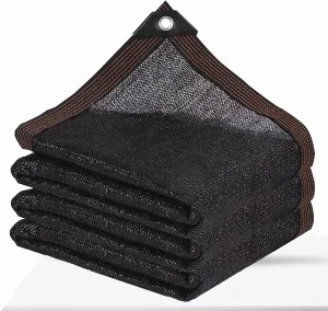 Shade Cloth for Garden Plant - 90% Sun Shade Netting 6X10FT Outdoor Mesh Tarp with Grommets for Greenhouse Chicken Coop Pergola Patio Black Shade Net Cover