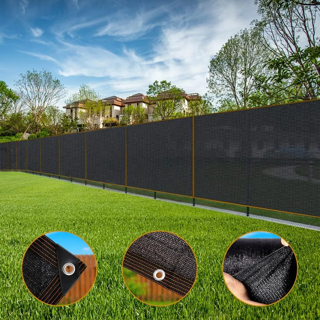 Shade Cloth for Garden Plant - 90% Sun Shade Netting 6X10FT Outdoor Mesh Tarp with Grommets for Greenhouse Chicken Coop Pergola Patio Black Shade Net Cover