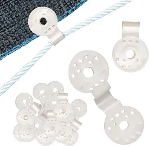 Shade Cloth Heavy Duty Lock Grip, Upgrade Shade Cloth Fix Plastic Clamp Round Plastic Sun Shade Clip, Greenhouse Shade Cloth Fix Clamp, Windproof Awning Clamp Grip Tarp Clips (White, 100pcs)