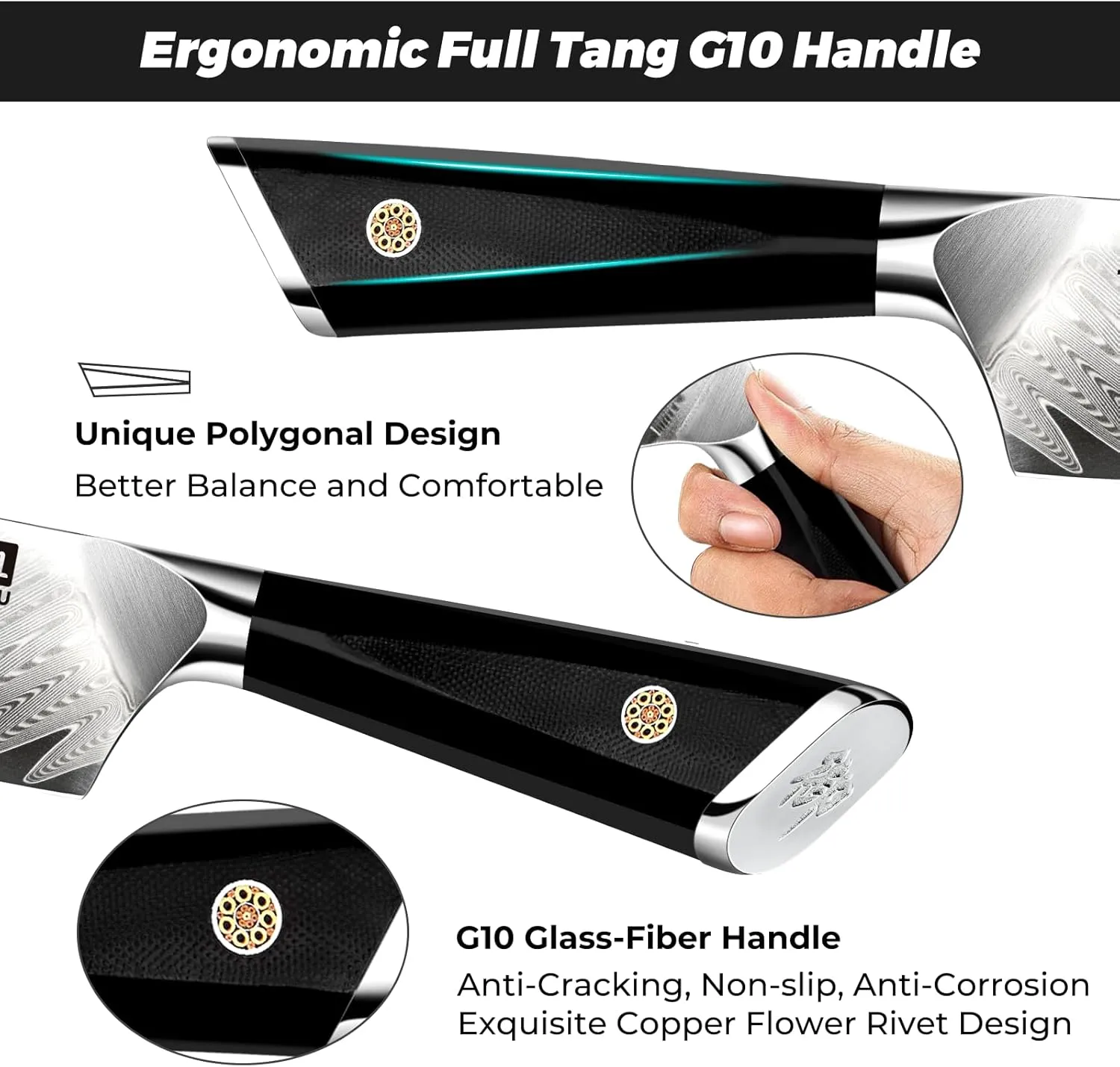 SHAN ZU Damascus Chef Knife 8 inch, 67-Layer High Carbon Steel Kitchen Knife,Ultra Sharp Japanese Chef Knife,Professional Kitchen Utility Knives with G10 Ergonomic Handle Cooking Knife with Gift Box