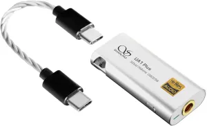 SHANLING UA1 Plus Headphone Amplifier, Portable USB DAC/AMP,Dual 43131 DAC,CT701 USB Receive Chip,Support Up to 768kHZ/32bit,DSD256,80mW@32Ω Output,Android app Control (Silver)
