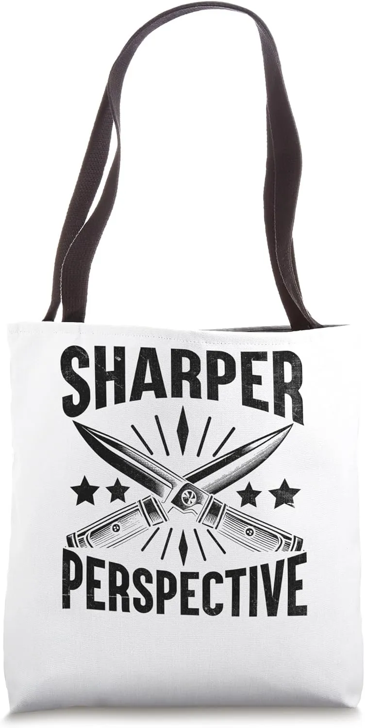 Sharper Perspective Knives Collecting Knife Collector Blade Tote Bag