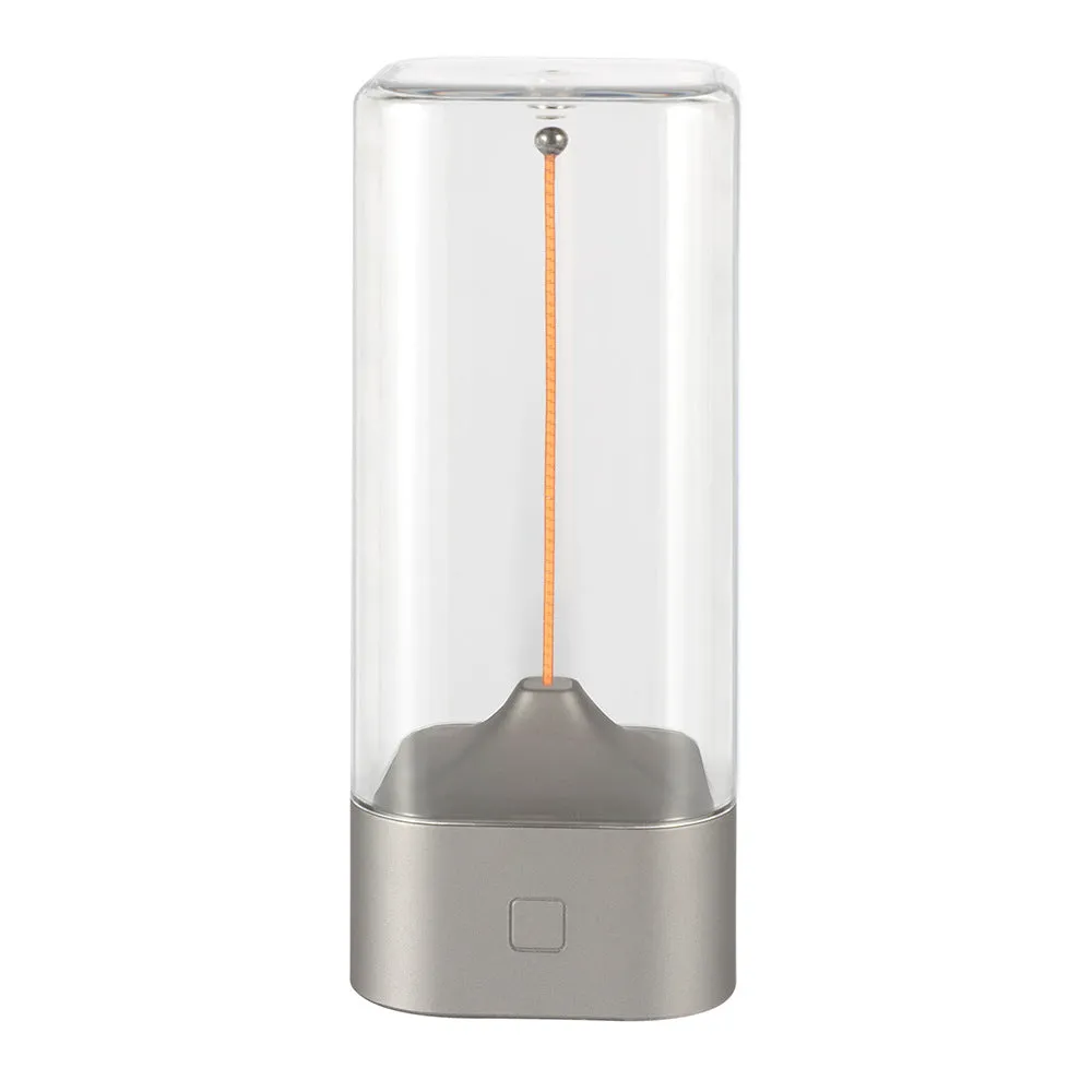 Silver Portable Magnetic Table Lamp with Bendable LED - USB-C Rechargeable